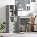 Birou cu Stocare Gri din Beton Ingineresc GartenMobel Dekor