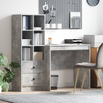 Birou  cu stocare Gri beton Lemn prelucrat GartenMobel Dekor