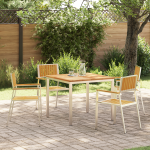 Set de dining pentru grădină  5 piese din lemn masiv de tec GartenMobel Dekor
