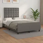 Cadru de pat fără saltea gri 120x190 cm piele artificială GartenMobel Dekor