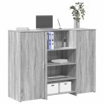 Birou de recepție Gri Sonoma 135x50x103,5 cm Lemn prelucrat GartenMobel Dekor