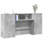 Birou de recepție Gri beton 200x50x103,5 cm Lemn prelucrat GartenMobel Dekor