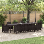 Masă de grădină  maro 350x100x73 cm din poli ratan GartenMobel Dekor