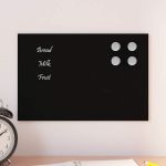 Tablă magnetică de perete neagră, 30x20 cm, sticlă securizată GartenMobel Dekor