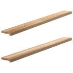 Pervaz 2 buc lemn masiv de stejar netratat 160x15x2 cm GartenMobel Dekor
