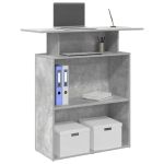Birou de recepție Gri beton 100x40x104 cm Lemn prelucrat GartenMobel Dekor