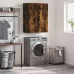 Dulap montat pe perete, stejar fumuriu, 69,5x34x90 cm GartenMobel Dekor