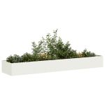 Jardinieră alb 360x80x40 cm oțel GartenMobel Dekor