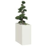Jardinieră alb 40x80x80 cm oțel GartenMobel Dekor