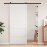 Ușa de hambar Alb 100x208 cm Lemn masiv Pin GartenMobel Dekor