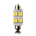 Set 2 becuri auto Vecta cu 4 leduri 12V SV8,5 , 39 mm alb tip sofit AutoDrive ProParts