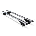 Set 2 bare transversale portbagaj Menabo Brio 120 cm din aluminiu fixare pe barele logitudinale cu sistem antifurt cu cheie AutoDrive ProParts