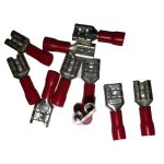 Set 10 papuci electrici Carpoint tip 541 mama 6,3x0,8 mm , lungime 21,0mm , rosii AutoDrive ProParts
