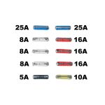 Set 10 sigurante auto Automax fuzibile cilindrice 5-25A AutoDrive ProParts