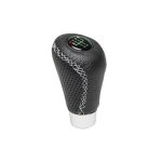 Ornament schimbator de viteze RaceSport negru imitatie piele cusatura alba AutoDrive ProParts