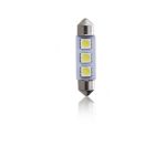 Set 2 becuri auto Vecta cu 3 leduri SMD 12V T11x/39mm P29T alb sofit Festoon AutoDrive ProParts