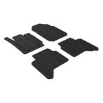 Set covorase auto din cauciuc Ford Ranger Double Cabin 05.2013-, Raptor 2019-2022 (Diesel, Automat), Negru, Gledring, 4 buc. AutoDrive ProParts