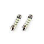 Set 2 becuri auto AMIO , LED, C5W SV8.5-8, 12 SMD 3014, 36mm, 12V, capac sticla, leduri alb sofit Festoon AutoDrive ProParts
