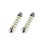 Set 2 becuri auto AMIO , LED, C5W SV8.5-8, 18 SMD 3014, 41mm, 12V, capac sticla, leduri alb sofit Festoon AutoDrive ProParts