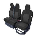 Set huse scaune auto Kegel Tailor Made pentru Ford Transit VIII 2013-, scaun sofer +bancheta pasager 2 locuri, cu deschidere ptr masuta, sezut rabatabil bancheta AutoDrive ProParts