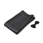 Husa volan piele neagra cu snur 44-46cm AutoDrive ProParts