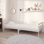 Pat de zi cu sertare, alb, 90x200 cm, lemn masiv de pin GartenMobel Dekor