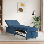 Canapea extensibilă 3 în 1 design cu extensie țesătură albastră GartenMobel Dekor