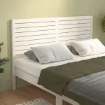 Tăblie de pat, alb, 206x4x100 cm, lemn masiv de pin GartenMobel Dekor