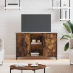 Comodă TV, stejar fumuriu, 100x35x65 cm, lemn compozit GartenMobel Dekor