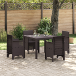 Masă de grădină Maro 100x100x73 cm Ratan Poly GartenMobel Dekor