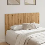 Tăblie de pat cu LED, stejar artizanal, 160x1,5x80 cm, lemn GartenMobel Dekor