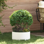 Ghivece Metalice Albe Alb Metal 40 cm diametru Ghivece din Metal GartenMobel Dekor