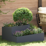 Ghiveci Antracit 80x80x50 cm Oțel laminate la rece GartenMobel Dekor