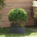 Ghiveci Metalic Antracit Antracit Metal 40 cm Diametru Durable GartenMobel Dekor