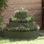 Ghiveci Metalic Oțel/verde măsliniu Oțel Ø 90 cm Modular GartenMobel Dekor