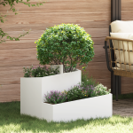 Ghiveci din Plastic Alb Plastic Mediu Inserții Decorative GartenMobel Dekor