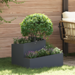 Ghiveci din Plastic Antracit Plastic Mediu Durabil GartenMobel Dekor
