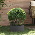 Ghiveci mare din metal negru Negru Metal Mare Durabil GartenMobel Dekor