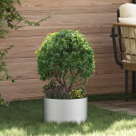 Set de Ghivece Metalice Gri Galvanizat Metal galvanizat Mediu GartenMobel Dekor