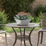 Ghivece pentru grădină 5 buc 35x35x15 cm Oțel inoxidabil GartenMobel Dekor