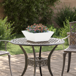 Ghiveci Metalic Alb Rece Metal 40 x 40 x 15 cm Ghiveci Metalic GartenMobel Dekor