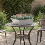 Ghiveci Metalic Oțel inoxidabil 50 x 50 x 15 cm Inserții Decorative GartenMobel Dekor