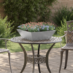 Ghiveci Metalic oțel galvanizat 50 x 50 x 15 cm Ghiveci Metalic GartenMobel Dekor