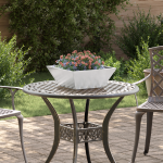 Ghiveci din Metal Oțel Inoxidabil 40 x 40 x 15 cm Durabil GartenMobel Dekor