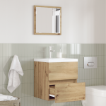 Cabinet de depozitare pentru baie Stejar artizanal MDF Mediu GartenMobel Dekor