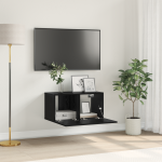 Set Cabinet TV Stejar Negru Lemn prelucrat Mediu Cabinet TV GartenMobel Dekor