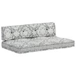 Pernă de canapea din paleți, gri deschis, textil, petice GartenMobel Dekor