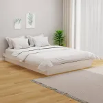 Cadru de pat, alb, 140x200 cm, lemn masiv GartenMobel Dekor