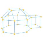 Kit de construcție fort pentru copii, 72 piese GartenMobel Dekor