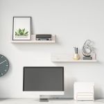 Rafturi de perete, 2 buc., alb, 50x11x9 cm, lemn masiv de pin GartenMobel Dekor